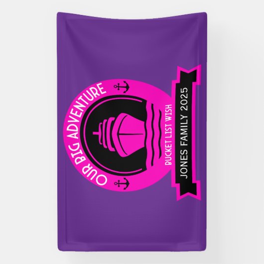 bucket list-cruise spandoek (Verticaal)