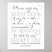 Bucket List Guestbook Poster (Voorkant)