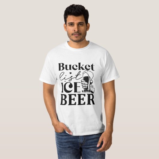 Bucket List Ice Beer T-shirt (Voorkant volledig)