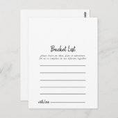 Bucket List-kaarten Briefkaart (Voorkant / Achterkant)