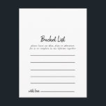 Bucket List-kaarten Briefkaart<br><div class="desc">Deze bucket list kaarten zijn de perfecte activiteit voor een bruiloft receptie of vrijgezellenfeest. Bucket List teken wordt apart verkocht.</div>