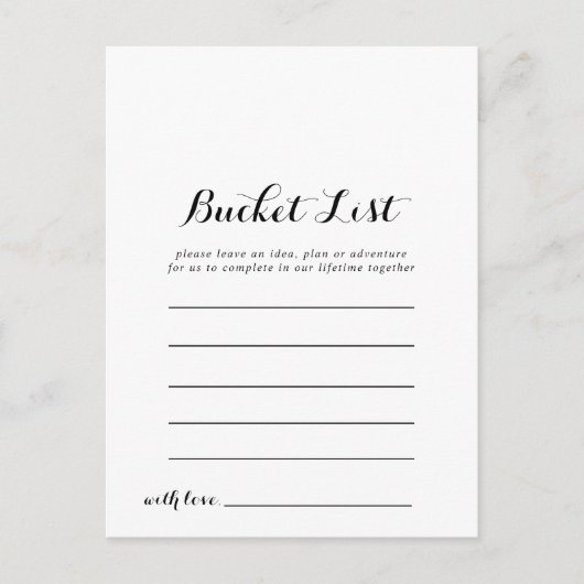 Bucket List-kaarten Briefkaart (Voorkant)