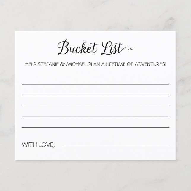 Bucket List Lifetime of Adventures Fun Wedding (Voorkant)