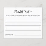 Bucket List Lifetime of Adventures Fun Wedding<br><div class="desc">Deze charmante emmer list kaarten zullen een perfect alternatief zijn voor een traditioneel huwelijksgastenboek. Jullie zullen al jullie gasten hebben die praten over de beste ideeën die je in je leven samen als echtpaar kunt bezoeken of doen!</div>