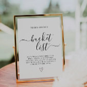 Bucket List Sign Wedding Bucket List Guestbook Kaart