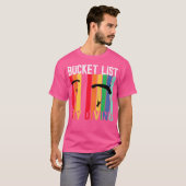Bucket List Skydiving Grappig T-shirt (Voorkant volledig)