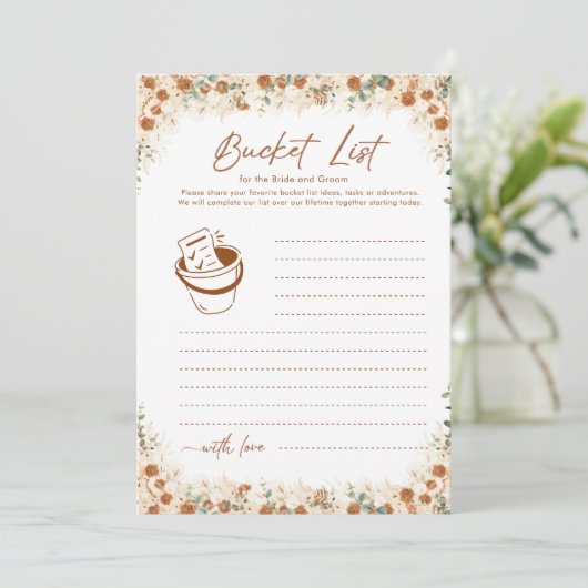 Bucket List spel | Boho Terracotta-Vrijgezellenfee (Staand voorkant)