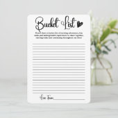 Bucket List Vrijgezellenfeest spel Elegant Modern Kaart (Staand voorkant)