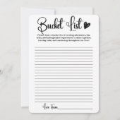 Bucket List Vrijgezellenfeest spel Elegant Modern Kaart (Voorkant)