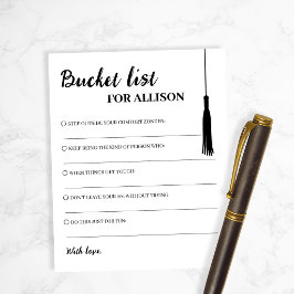 Bucket List Zwart & Wit Advies Kwast Afstudeerkaar