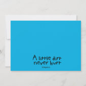 Bucket Loader Boys Construction Invitation Kaart (Achterkant)