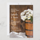 Bucket of Daisies Barn Wedding Rehearsal Dinner Kaart (Voorkant)