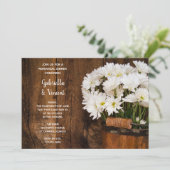 Bucket of Daisies Country Wedding Rehearsal Dinner Kaart (Staand voorkant)