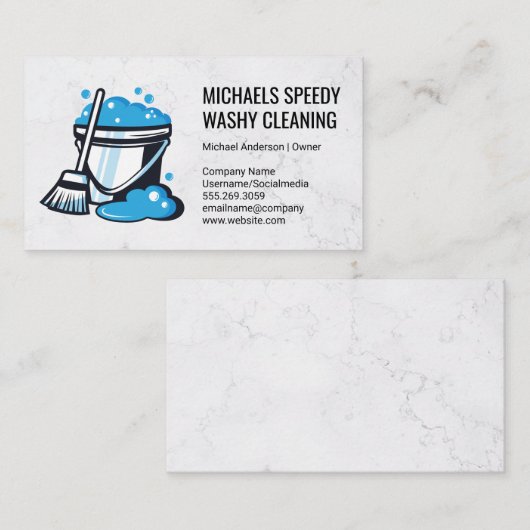 Bucket of Soapy Water Visitekaartje (Voorkant / Achterkant)