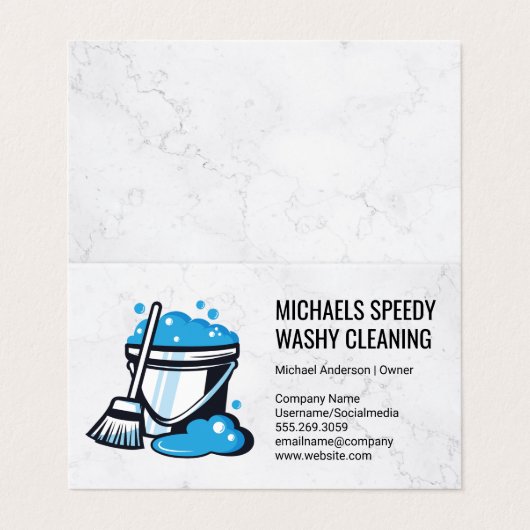 Bucket of Soapy Water Visitekaartje (Buitenkant ongevouwen)