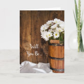 Bucket of White Daisies zal je mijn Bridesmaid zij (Voorkant)