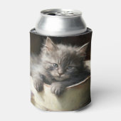 Bucket vol met Joy Sweet Grey Kitten Blikjeskoeler (Blikje Voorkant)