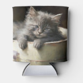 Bucket vol met Joy Sweet Grey Kitten Blikjeskoeler (Voorkant)