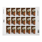 Bucket White Daisies Barn Wedding Dank je Labels (Full Sheet)