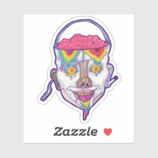 Buckethead Portrait Slap Sticker 3 "x3"