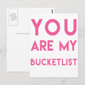 Bucketlist - Romantic quote briefkaart (Voorkant / Achterkant)