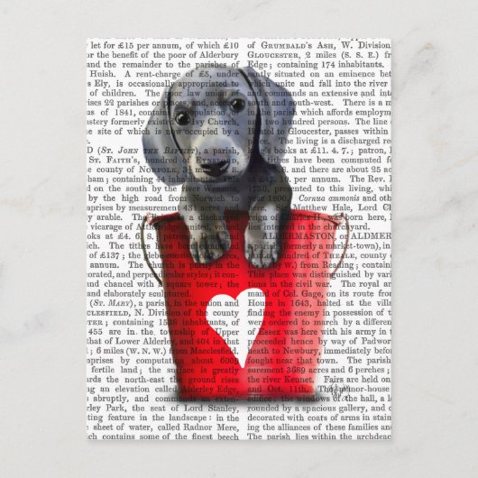 Buckets of Love Dachshund Puppy Briefkaart (Voorkant)