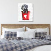 Buckets of Love Dachshund Puppy Canvas Afdruk (Insitu (Slaapkamer))