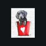 Buckets of Love Dachshund Puppy Canvas Afdruk<br><div class="desc">Inspirerend en Feestdagen</div>