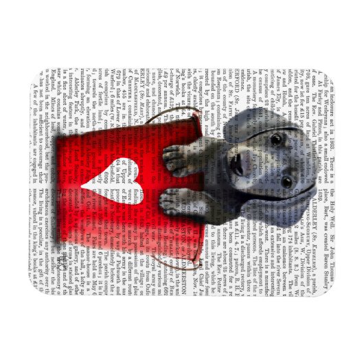 Buckets of Love Dachshund Puppy Magneet (Horizontaal)