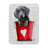 Buckets of Love Dachshund Puppy Magneet (Verticaal)