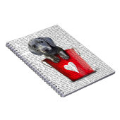 Buckets of Love Dachshund Puppy Notitieboek (Rechterzijde)