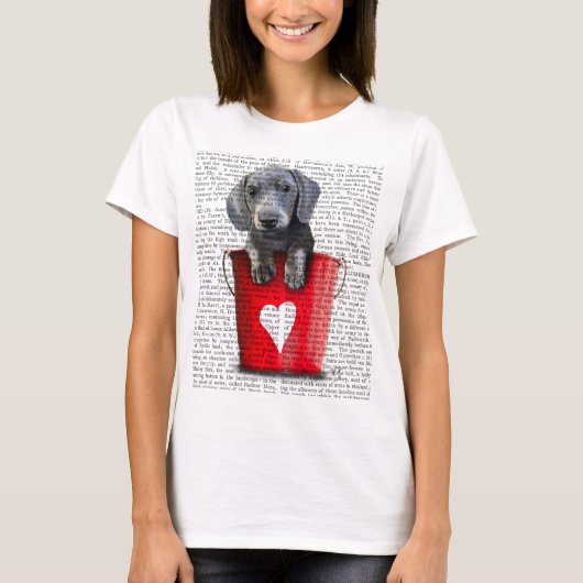 Buckets of Love Dachshund Puppy T-shirt (Voorkant)