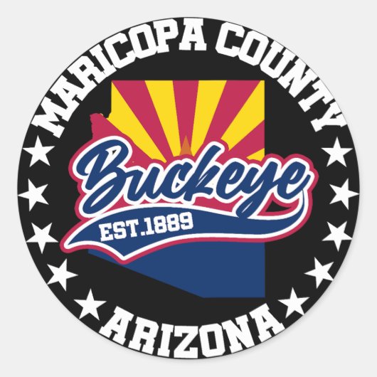 Buckeye, Arizona Ronde Sticker (Voorkant)
