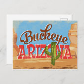 Buckeye Arizona Vintage Travel Briefkaart (Voorkant / Achterkant)
