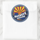 Buckeye Arizona vlag barstte rond stickers (Tas)