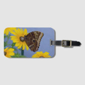 Buckeye Butterfly on Yellow Daisy Bagagelabel (Voorkant (horizontaal))