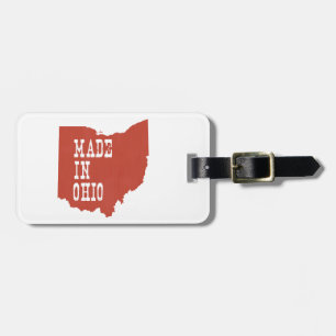 Buckeye gemaakt in Ohio Ohioan geboren als getogen Bagagelabel