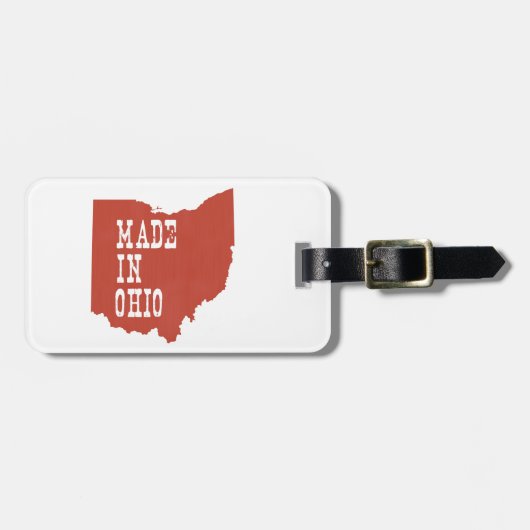 Buckeye gemaakt in Ohio Ohioan geboren als getogen Bagagelabel (Voorkant horizontaal)