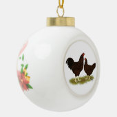 Buckeye Kippen Keramische Bal Ornament (Links)