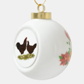 Buckeye Kippen Keramische Bal Ornament (Rechts)