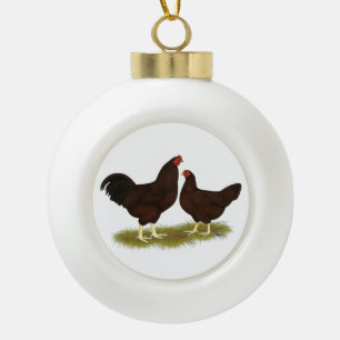 Buckeye Kippen Keramische Bal Ornament