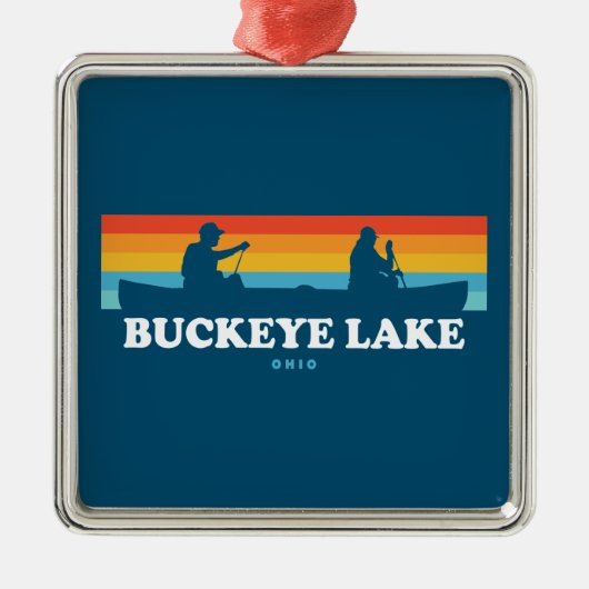 Buckeye Lake Ohio Canoe Metalen Ornament (Voorkant)