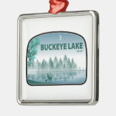 Buckeye Lake Ohio Deer Metalen Ornament (Links)