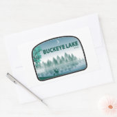 Buckeye Lake Ohio Deer Rechthoekige Sticker (Envelop)