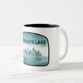 Buckeye Lake Ohio Deer Tweekleurige Koffiemok (Voorkant rechts)