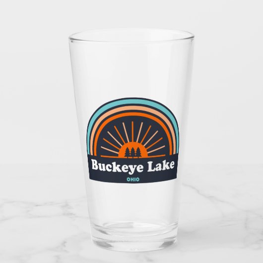 Buckeye Lake Ohio Rainbow Glas (Voorkant)