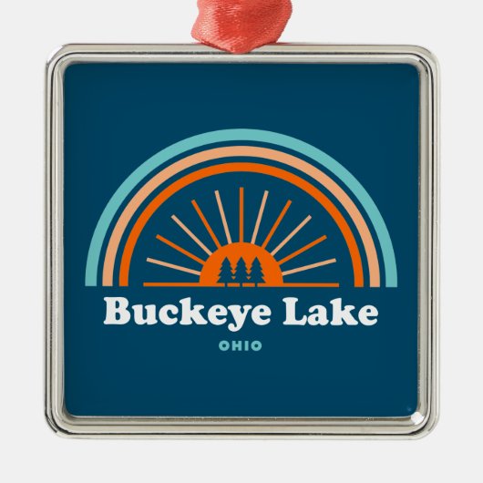 Buckeye Lake Ohio Rainbow Metalen Ornament (Voorkant)
