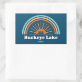 Buckeye Lake Ohio Rainbow Rechthoekige Sticker (Tas)