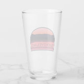 Buckeye Lake Ohio Red Sunrise Glas (Achterkant)