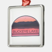 Buckeye Lake Ohio Red Sunrise Metalen Ornament (Links)